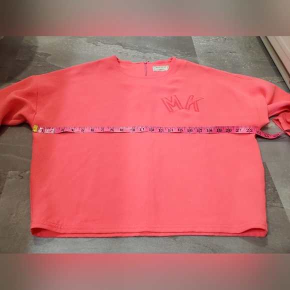 Maison Kitsuné Paris Coral Polyester Sweatshirt. Neon Pink. Embroidered. M. - Picture 8 of 11